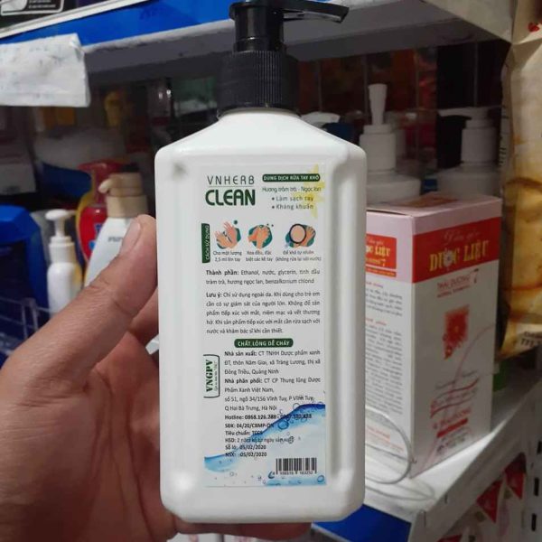 Rửa Tay Khô VNHERB CLEAN (Mới) Chai 500ml 7 tốt nhất Tháng năm 2025