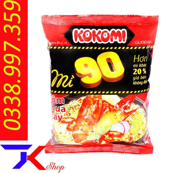 Thùng MÌ Chua Cay Kokomi 90 đại 30 gói x 90g 2 tốt nhất Tháng Năm 2024