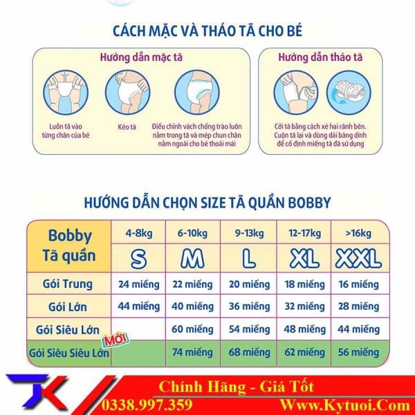 Bỉm, Tã Quần Bobby size XL 62 (Trẻ 12-17 kg) 3 tốt nhất Tháng sáu 2025