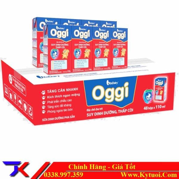 Thùng 48 Hộp Sữa Oggi Pha Sắn 110 ml