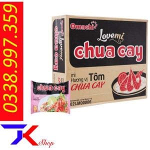 Thùng Mì Omachi chua cay