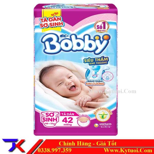 Bỉm - Tã Dán Bobby Newborn 42 miếng