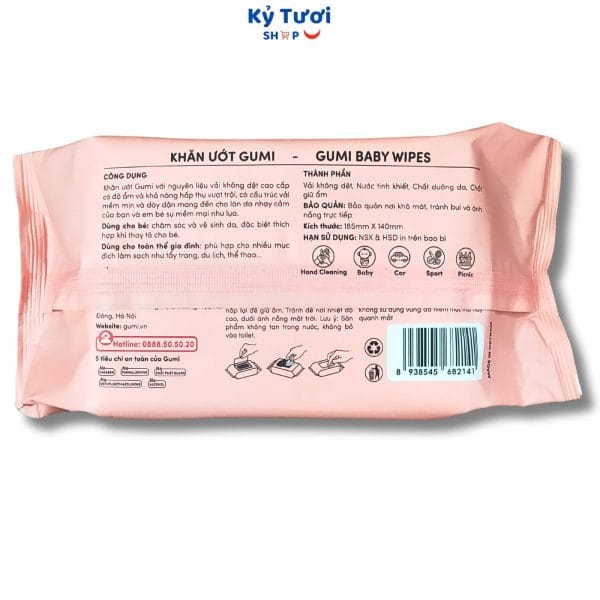 Khăn ướt Gumi 100 tờ (Không cồn) 3 tốt nhất Tháng năm 2025