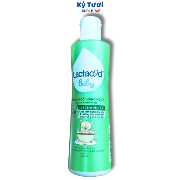 Sữa tắm gội Lactacyd Baby Extra Milky (Xanh lá)