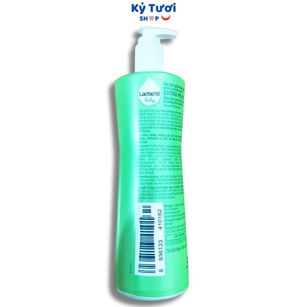 Sữa tắm gội Lactacyd Baby Extra Milky (Xanh lá)