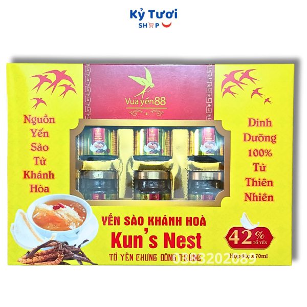 Yến Sào Khánh Hòa Kun's Nest TỔ YẾN CHƯNG ĐÔNG TRÙNG HẠ THẢO 1 tốt nhất Tháng Hai 2024