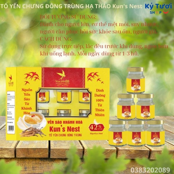 Yến Sào Khánh Hòa Kun's Nest TỔ YẾN CHƯNG ĐÔNG TRÙNG HẠ THẢO 4 tốt nhất Tháng tư 2025